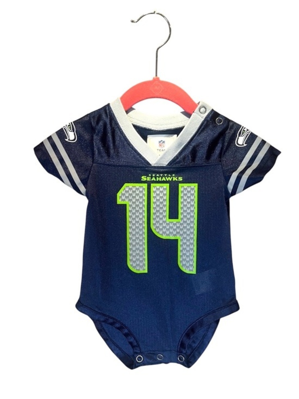 NFL Seattle Seahawks Baby Metcalf 14 Jersey Onesie Size 3-6 Months